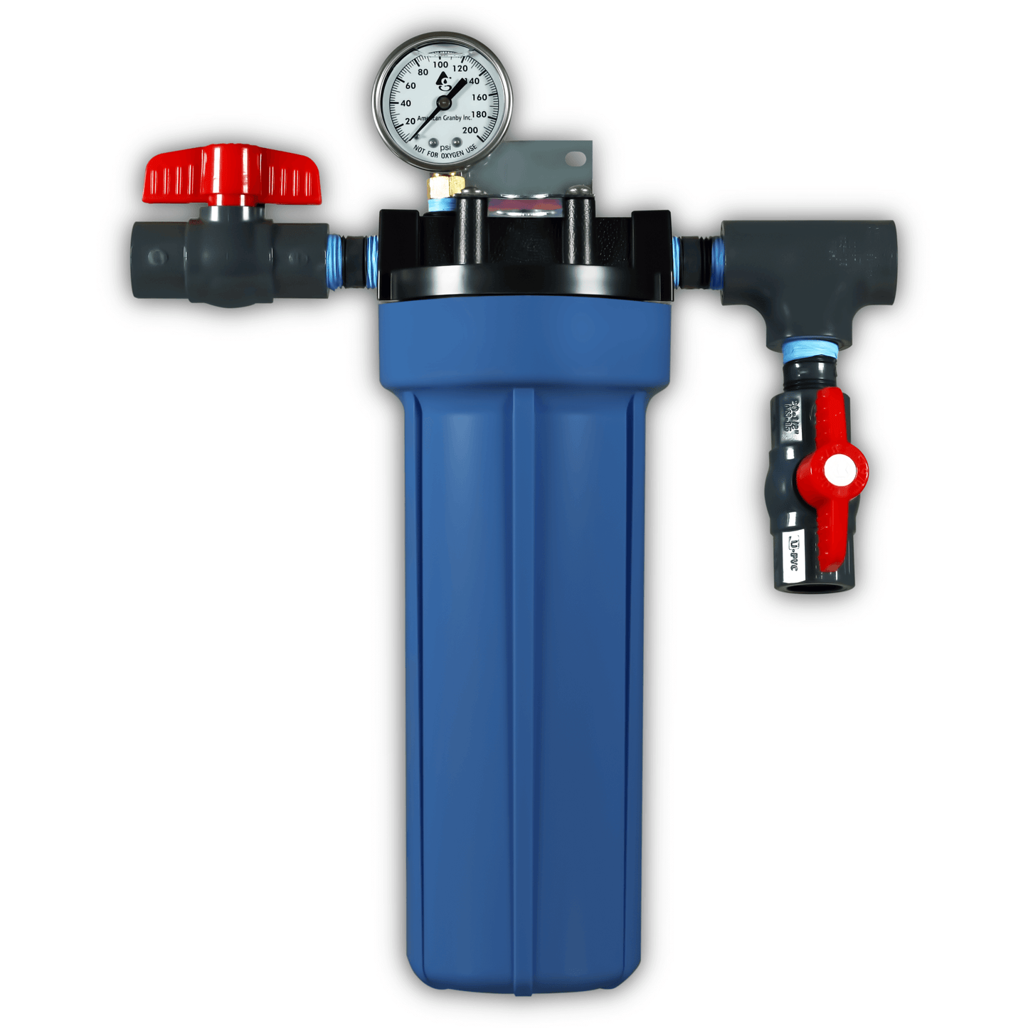 1 Stage System, 10in Drop In Slim Line 1/2in ports (Does not include Water Filter Inserts)