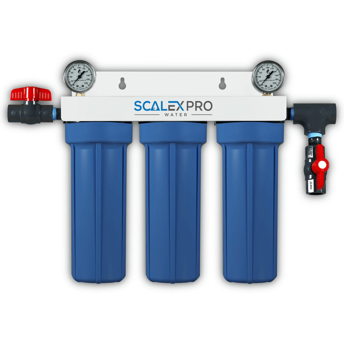 3 Stage System, 10in Drop In Slim Line 1/2in ports (Does not include Water Filter Inserts)