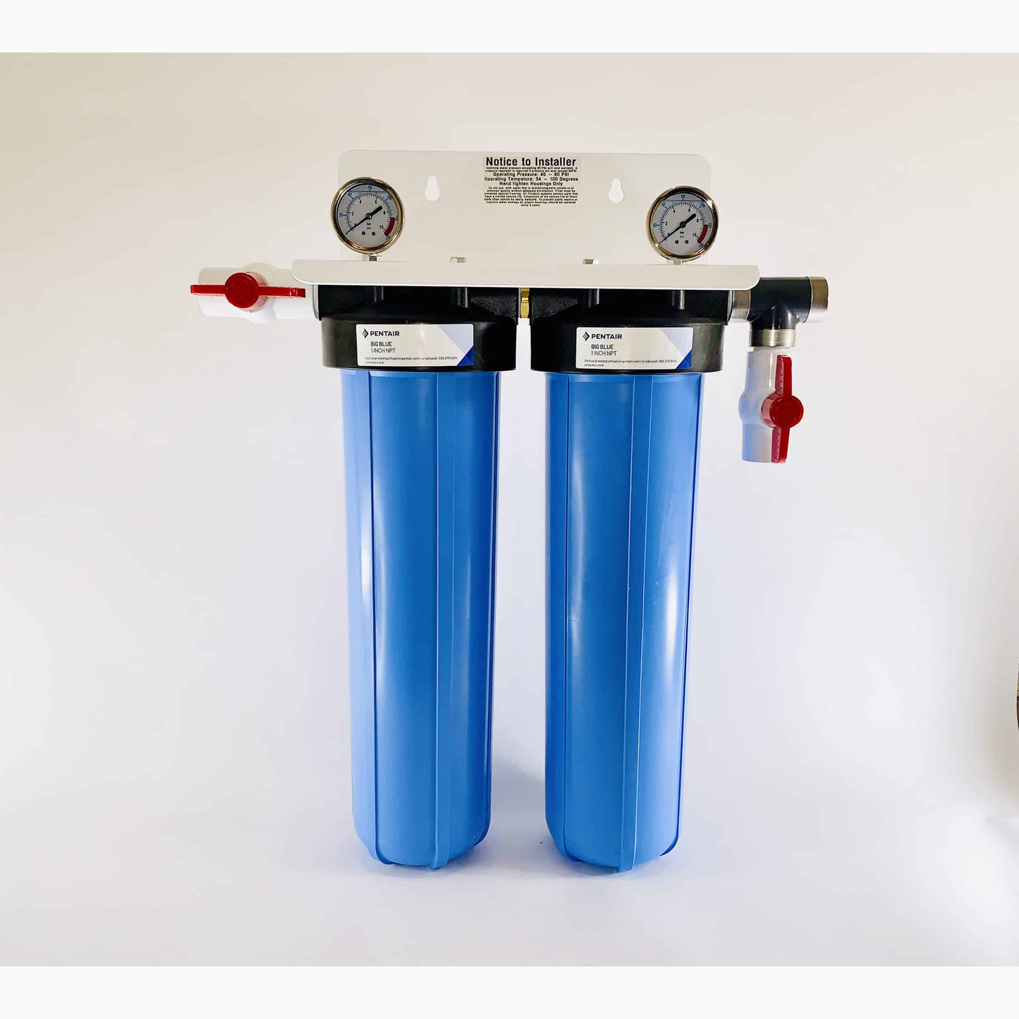 2 Stage System, 20in Drop In Big Blue 1in ports (Does not include Water Filter Inserts)