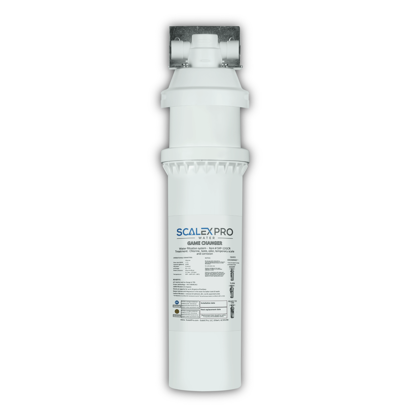 Game Changer - 12in Quick Change Water Filter and 3/8in Auto Shut Off Head Combo Kit