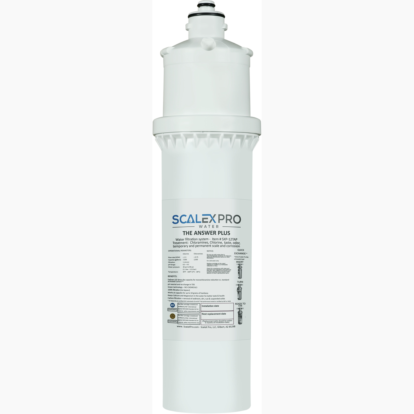 The Answer Plus - 12in Quick Change Water Filter